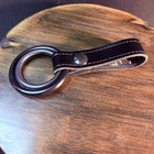 Don Hume Double Ring Baton Flashlight Holder Black Leather Police Duty Belt