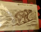 Vintage Craftaid Grizzly Bear With Fish Billfold Leather Template No  2140