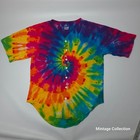 Vintage Murina Blank Tie Dye Baseball Button Jersey Shirt Size Xl Made In Usa
