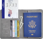 Passport Holder Cover Rfid Blocking Leather Travel Wallet Card Slot Multicolor