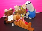 Lot Of Four Coca-cola  Bean Bags  seal  Walrus  2 Reindeer