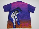 Mens Large Jimi Hendrix Dragonfly Clothing Co Button Guitar Shirt