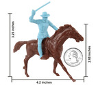 Bmc Classic Marx Civil War Cavalry - 16pc Powder Blue Plastic Figure Playset