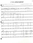 I m Available  to You  Sheet Music 1995 Moody Chattanooga United Methodist Women