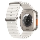 New Authentic Apple Watch Band - Ocean Band  49mm  - White - Regular  Open Box