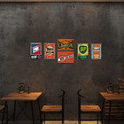 15 Pieces Old Gas Oil Retro Signs decorative Vintage Tin Metal Signs For Wall   
