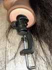 Long  Brown Hair Mannequin Head Hairdresser Training Cosmetology Clamp Pre Owned