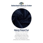 Ultimate Sack 6ft Bean Bag Chair  Oversized Comfy Lounger  Navy Fur  open Box 