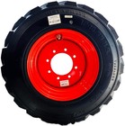 2 10-16 5 Skid Steer Tires 16pr R-4 Super Hd On 16 5x8 25 Orange Steel Rims