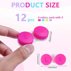 12 Pack Colorful Contact Lens Case Box Holder Container Soak Storage Kit