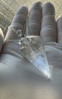 Clear Quartz Pendulum Crystal Dowsing Healing Reiki Chakra Tool Silver Chain