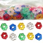 25 Vintage Large Flower Petal Nest Rings  5 Color  Ceramic Christmas Tree  rare 