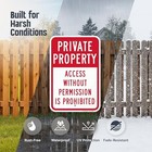  Private Property Access Without Permission Prohibited Sign - 2 Acm - Pack Of 2