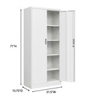 Metal Garage Storage Cabinet  Locking Storage Cabinet With Adjustable Shelves