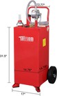 Red 30 Gallon Gas Fuel Diesel Caddy Transfer Tank Container With Rotary Pump