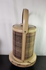 Vtg Georges Briard Ice Bucket Barware Large 12 x8  Fabric   Vinyl Mcm Rare Euc