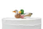 Mallard Duck Love Bird Cake Topper Bride   Groom Wedding Engagement Wood Statue