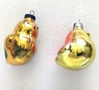 2 Old Vintage Antique Glass Christmas Ornament Fir-tree X-mas Decoration Birds