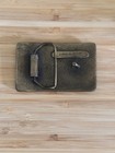 Vintage Reeses Peanut Butter Cups Belt Buckle Chocolate Candy Gold Tone