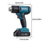 350w Cordless Heat Gun Hot Air Gun 21v Max Li-ion Battery W 3 Nozzles