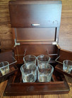 Portable Mini Wooden Bar 10  X 11  X 6 5  Brookstone Vintage