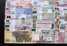 100 Foreign Paper Money 50 Countries World Banknotes Chinese English Flags Gift