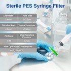 600pcs Hplc Syringe Filter Sterile Pes Membrane 33mm 0 22  m Individual Luer Lock
