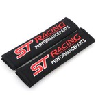 X2 Red St Black Cotton Seat Belt Cover Shoulder Pads For Ford Focus Fiesta