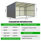 20 x12  Galvanized Metal Livestock Shelter Building For Farm Cowshed Animal Shed