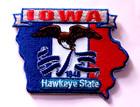 Iowa State Map  3-3 8   Biker Patch Pm6716 Ee