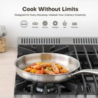 12 Inch Stainless Steel Frying Pan With Lids  Healthy Stainless Steel Skillet  W