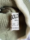 Gold Medal Striped Beanie Hat Green White Blue Teens One Size Pre-owned