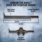 Lord Of The Rings Uruk-hai Scimitar Sword   Officially Licensed Lotr Replica