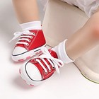 Unisex Baby Canvas High-top Shoes Newborn Anti-slip Soft Sole Sneakers  0-6 