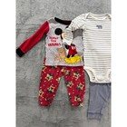 Disney Mickey Mouse   Carter s Baby Boy 12-18m Pajama Bodysuit Lot 5pc Red Blue