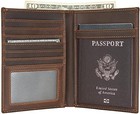 Polare Luxury Rfid Blocking Leather Passport Holder Travel Wallet For Men And   