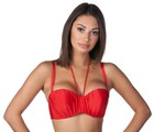 Panache Women s Marina Underwire Bandeau Molded Ruched Swim Bikini Top