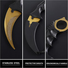 Karambit Knife Trainer - Stainless Steel Practice Training Knife With Sheath For