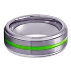 Gunmetal Wedding Ring green Tungsten Ring 8mm Wedding Ring tungsten Wedding Ring