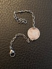 Sterling Bracelet With Antique Victorian    j    Initial Love Token