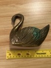Brass Swan Planter Small Vintage Dowco Decor 