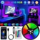 Bluetooth Led Strip Lights Smart Smd 5050 App Remote Rgb Tv Backlight Home D  cor