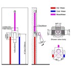 Skowll Bathroom Shower Valve Single Function Shower Mixer Valve Wall Mount Singl