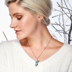 925 Silver Green Turquoise Bird Pendant Chain Necklace Women Girl Jewelry Choker