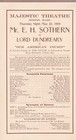 Our American Cousin  By Lord Dundreary 1909 Souvenir Theater Program - 5000th
