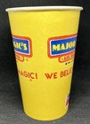 1981 Major Magic s All Star Pizza Revue Vintage Restaurant Yellow Pepsi Cup Rare
