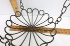 Vtg 2 Tier Wrought Iron Hanging Basket Planter Rustic Industrial Garden Decor