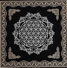 Altar Cloth Tarot Hexagonal Metatron Witchcraft Card Square Golden Table Napkin