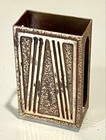 4 Antique Vintage Mfg Co Metal Brass Vesta Match Safe Case Holder Old Accessory