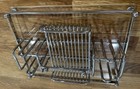 Vintage Lucite Chrome Silverware Caddy Tray Mcm Kitchen Utensils Mid Century
